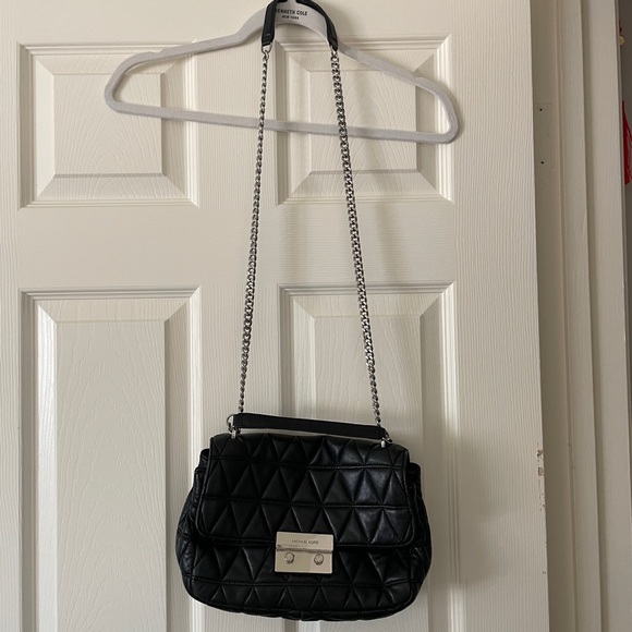 Michael Kors shoulder bag black silver color chain - Picture 1 of 12